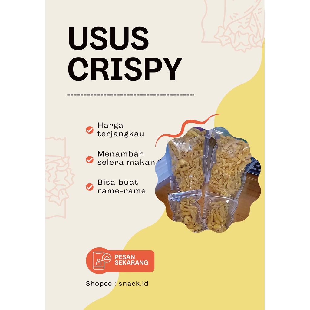 

Usus Crispy 200gr!!/Enak/Murah/Free Saos