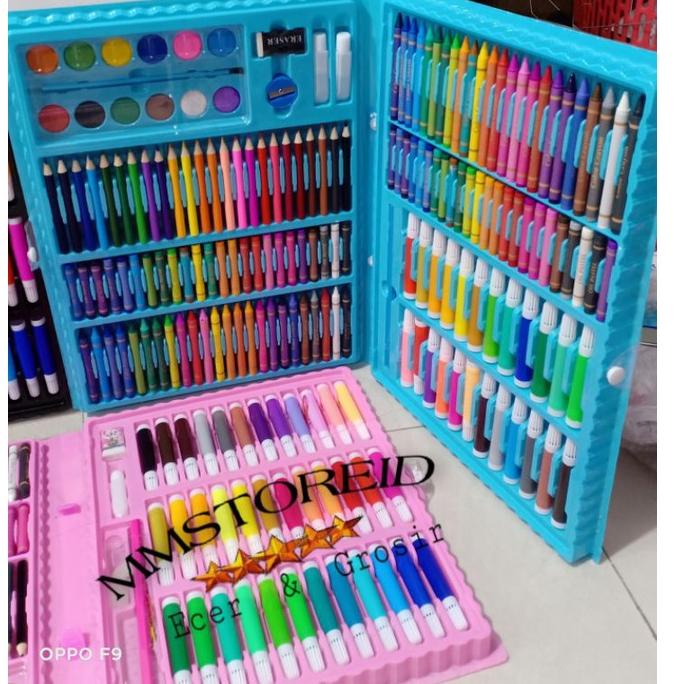 

[P-E9E[✓] MM - crayon art set 150 PCS in 1 Art Set Pensil Warna Crayon Full Set Alat Lukis Gulali Books Pencil Menggambar Warna Warni trending