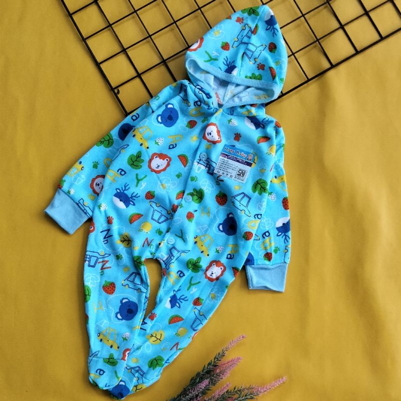 jumper hoodie bayi newborn printing 0-3 bulan