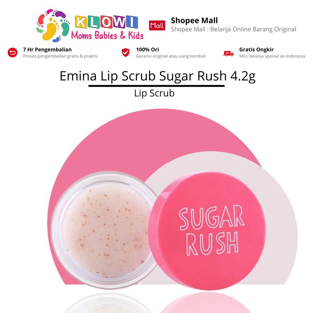 Jual Emina Lip Scrub Sugar Rush 4.2 gr Shopee Indonesia