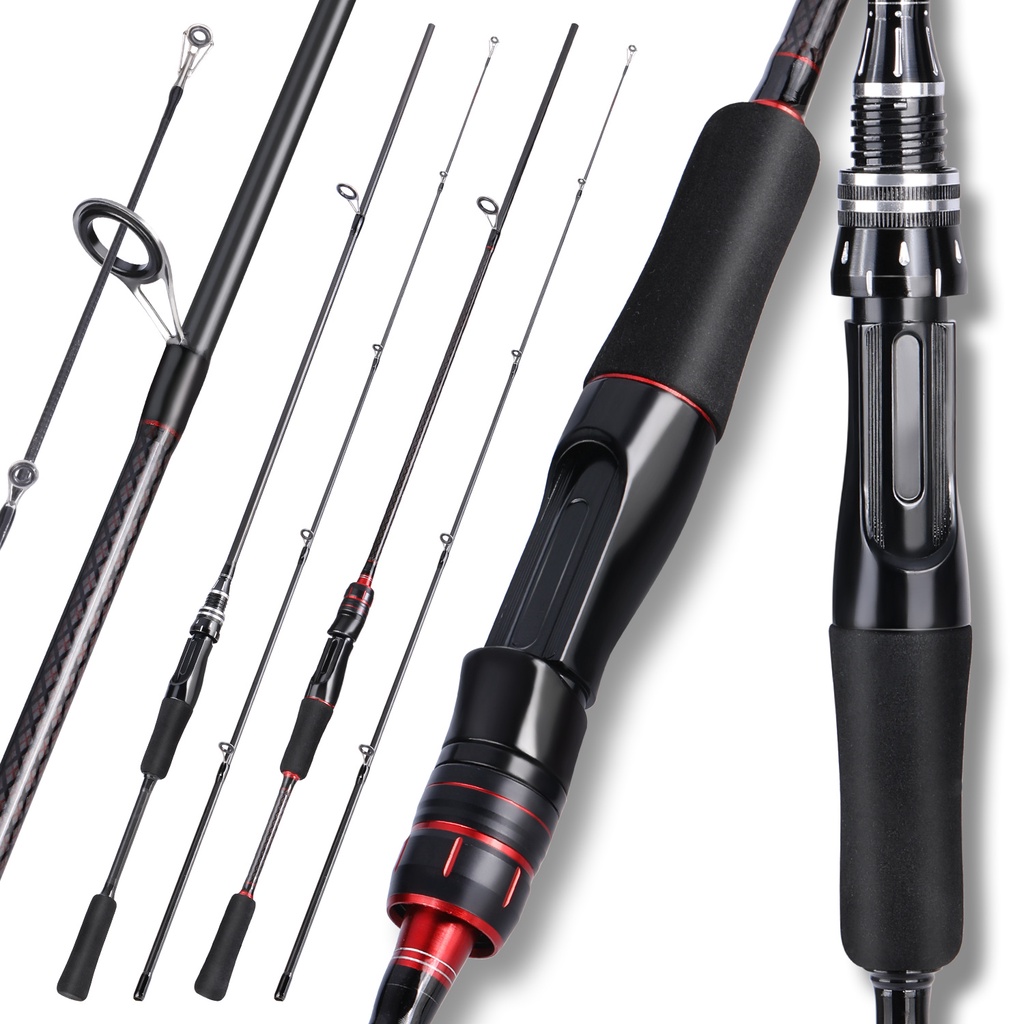 Melempar/Spining Fishing Rod 1.8M Dimensi  Karbon Fishing Rod EVA Tangkap 2 Seksi Untuk Air Manis Atau Air Manis