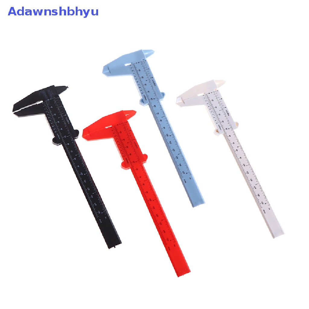 Adhyu 0-150mm double rule scale Plastik Vernier caliper Ukur Siswa Alat Penggaris ID