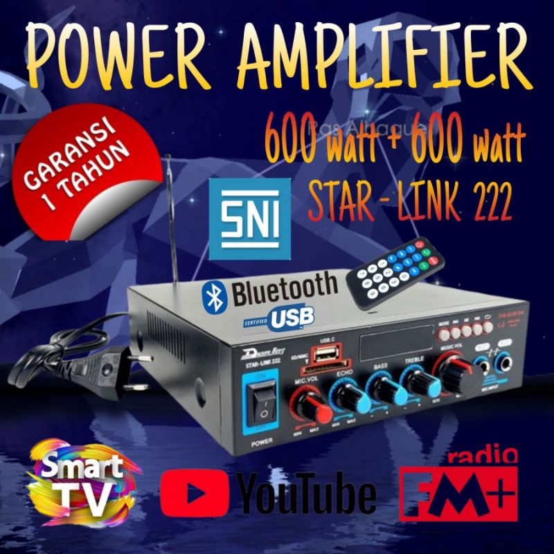 Ampli power Dusenberg Star-link222 amplifier garansi 2rahun