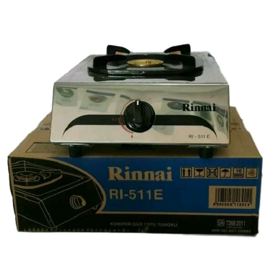 Kompor 1 Tungku Rinnai RI-511E Stainless Rinai 511 E Api Ekonomis