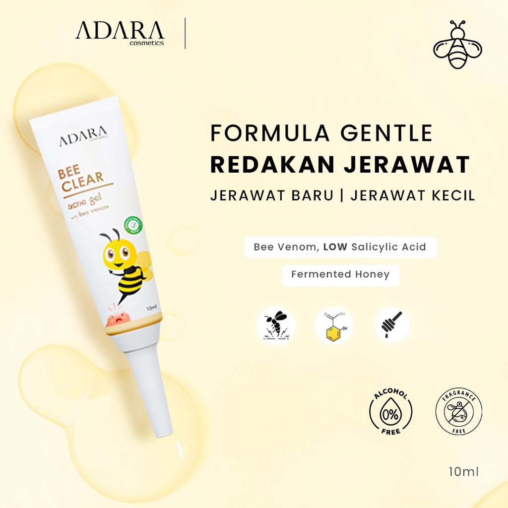 ADARA Bee Clear Acne Gel / Extra Formula / Obat Totol Penghilang Jerawat Batu Meradang