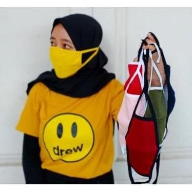 Masker Kain Tali Hijab 2 / masker kaos katun / masker hijab kain t-erikawai-shop Ayo Order