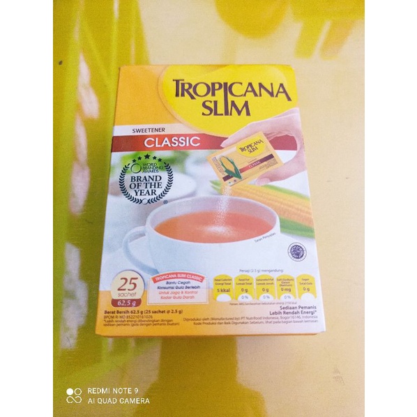 

Tropicana Slim Sweetener Classic isi 25 Sachet