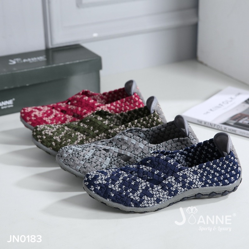 [ORIGINAL] JOANNE Rajut Knit Flats Shoes Sepatu Wanita #JN0183