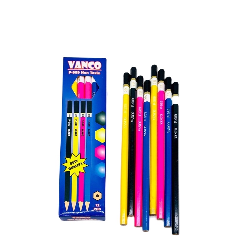 (12 Pcs) Pensil 2B VANCO P-989 Flourance