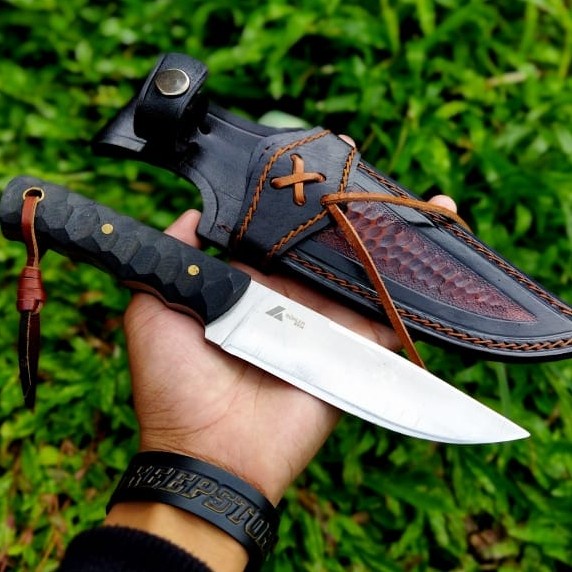 PISAU BUSCRAFT SESET DAGING PILET KULIT OUDOOR BAJA BOHLER K110 TAJAM