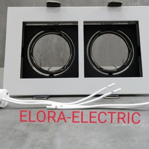 Kap Lampu Downlight Mr16/Spotlight Sorot Led Mr16 2Gang/2 Gang -Kotak