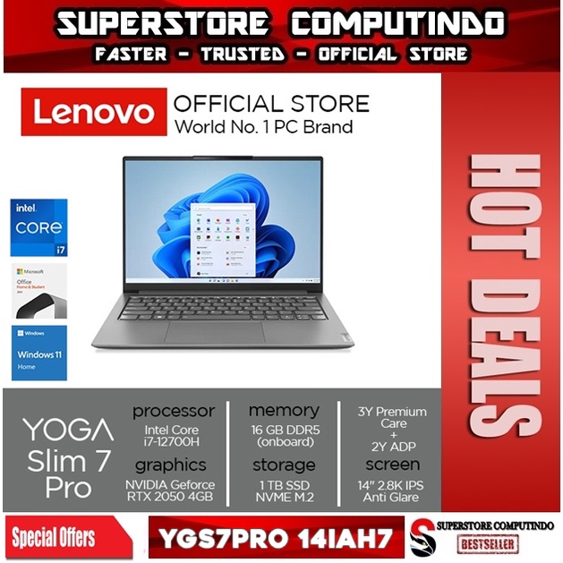 Lenovo Yoga Slim 7 Pro 14IAH7 Core i7-12700H 16GB 1TB RTX2050 W11 OHS