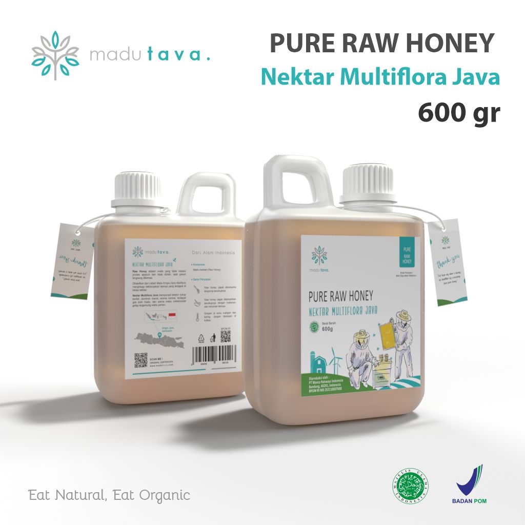 Madu Murni Asli Tava Nektar Multiflora Java 600gr Grade A 100% Alami Pure Natural Raw Honey