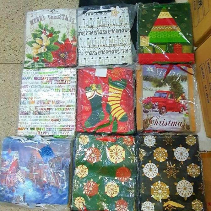 

TERLARIS 12 PC SHOPPING BAG GOODIE PAPER BAG NATAL CHRISTMAS BESAR RTGR66546R