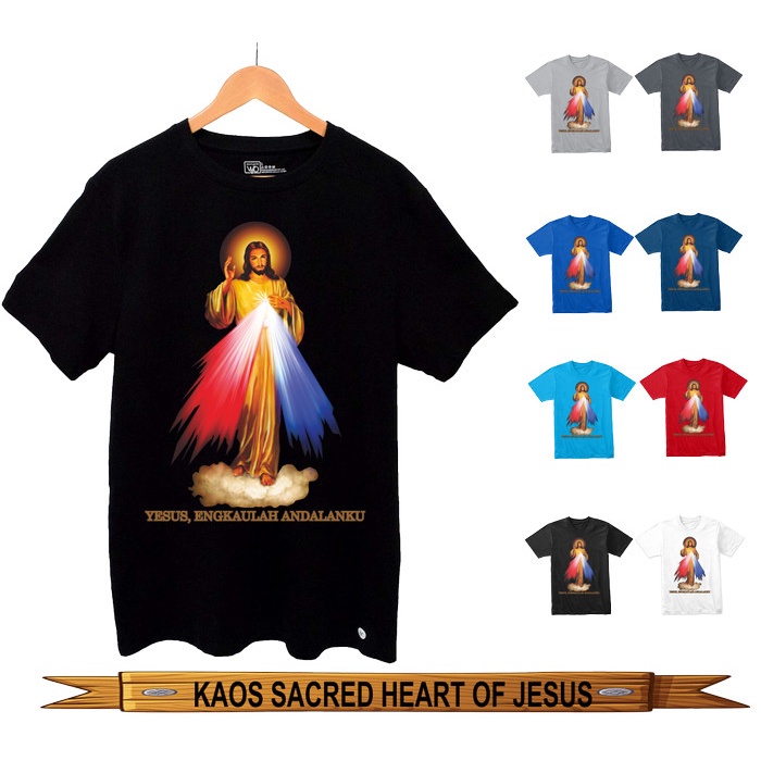 

Nemodorry Kaos Rohani Hati Kudus Yesus Katolik Premium Cotton Bamboo