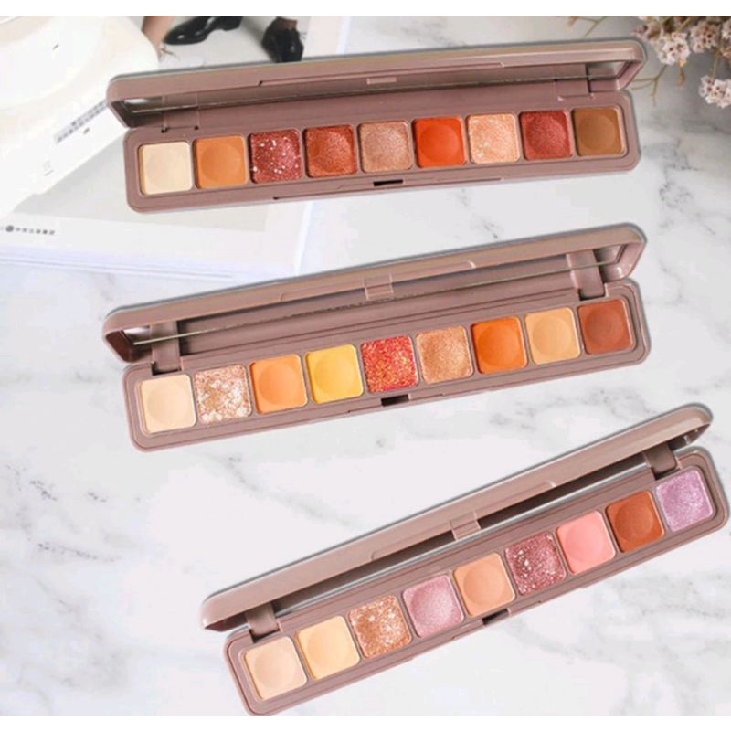 Eyeshadow Lameila 3600 palette 9 warna gliter berkualitas