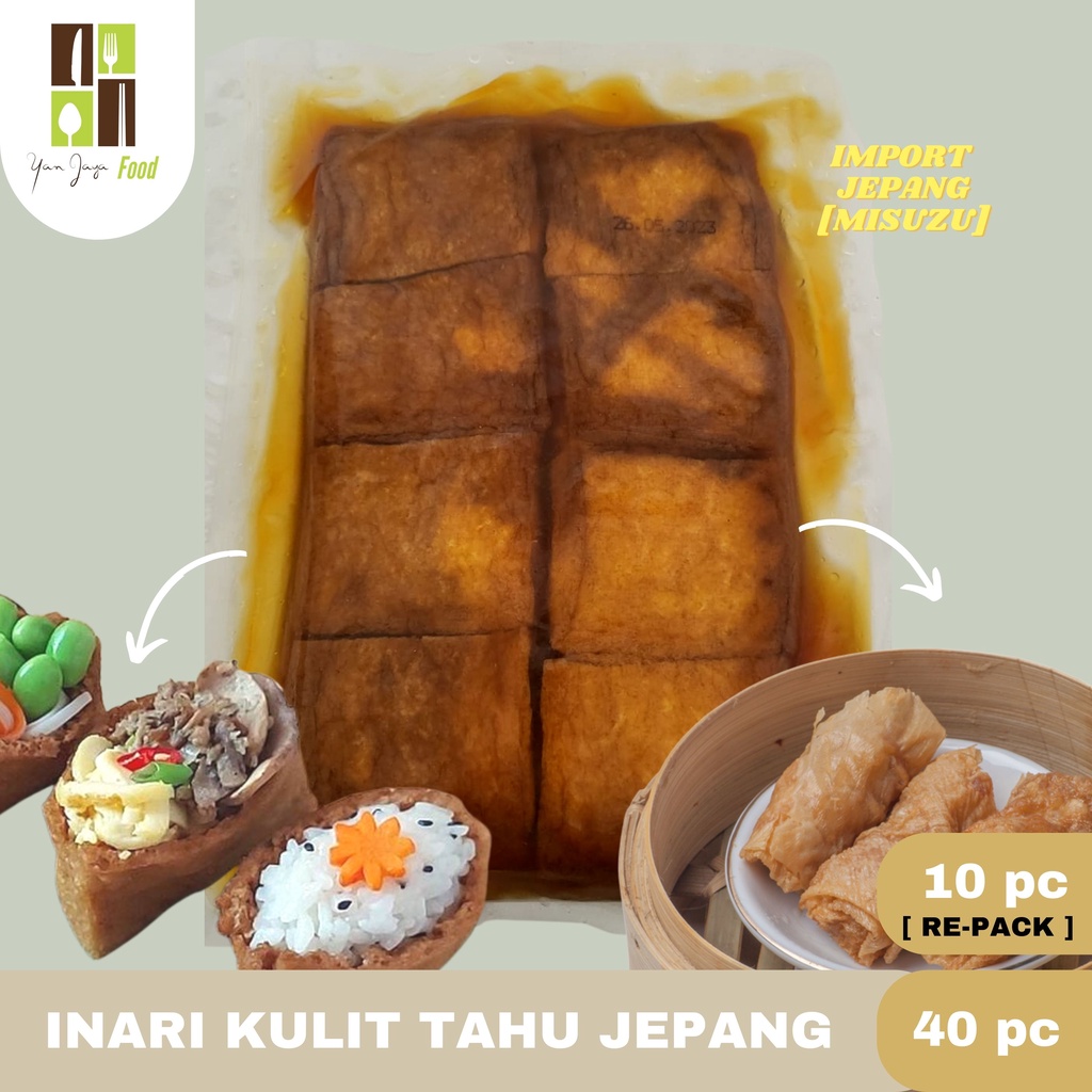 

Inari Kulit Tahu Jepang Kulit Sushi Kulit Lumpia Dimsum [40PCS (8 KOTAK)/ 60 PCS (12 KOTAK]