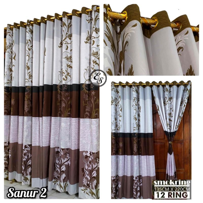 Spesial Paket Gorden Couple Motif Sanur Best Seller [ Korden Smokering / Serut Pintu / Serut Jendela / Susun Poni ] Saitama Termurah Bisa Cod