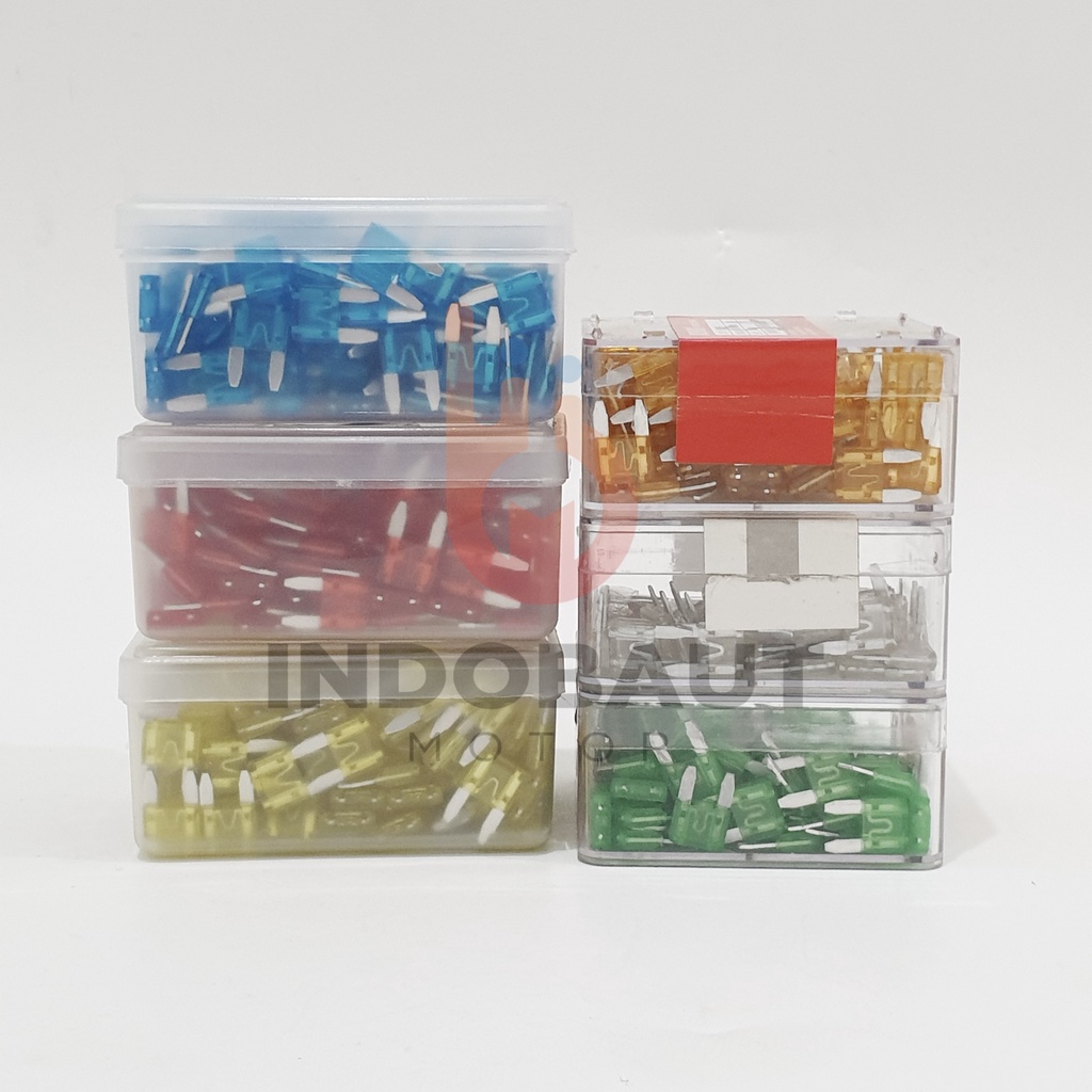 100PCS Fuse Sekring Tancap KECIL 5A 7,5A 10A 15A 20A 25A 30A