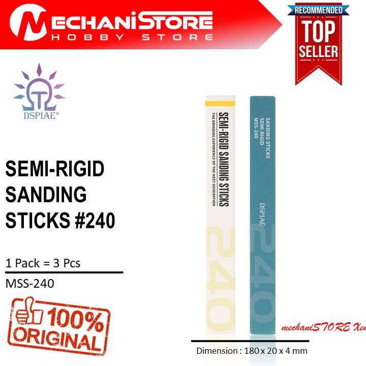 DSPIAE SEMI RIGID SANDING STICKS 240 - Amplas Tools Gundam Model Kit