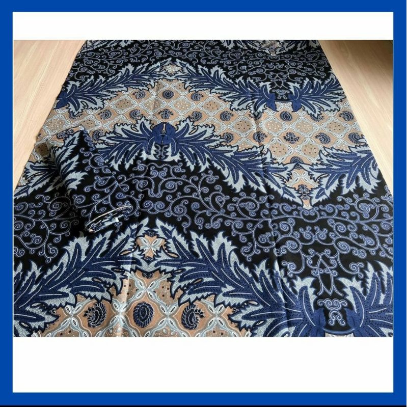 kain batik Pekalongan motif akar biru