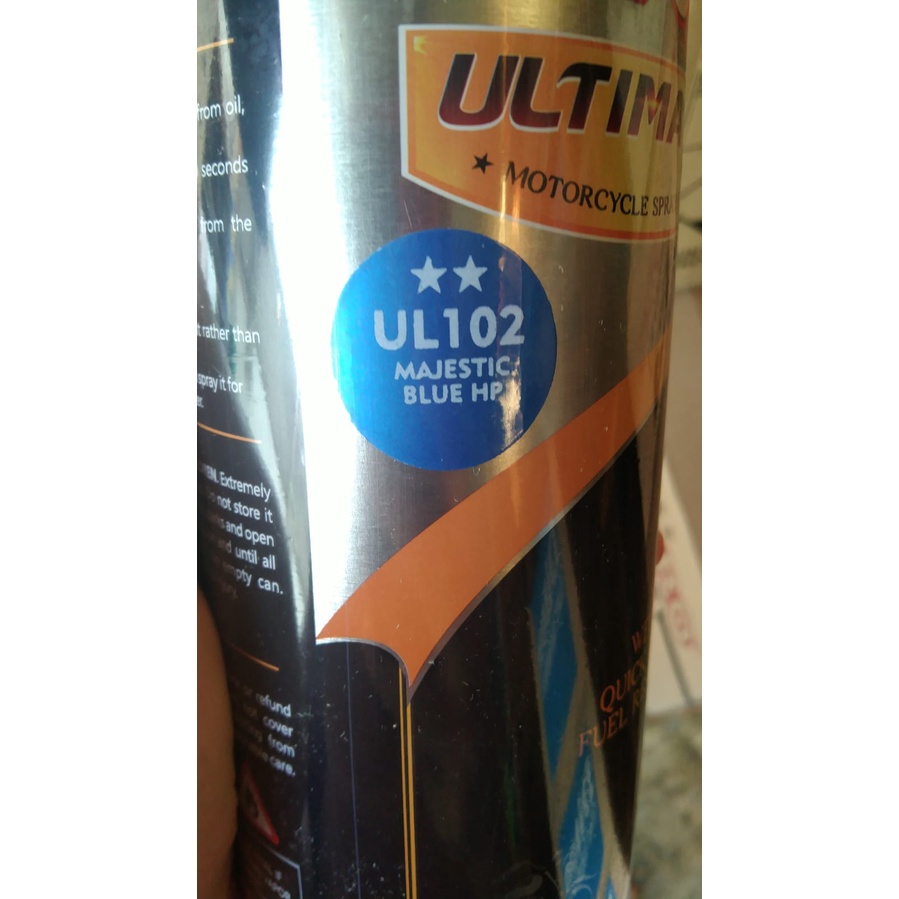 cat spray pilok pilox cat semprot sapporo ultimate saporo UL102 majestic blue biru doff dof UL 102 400ml