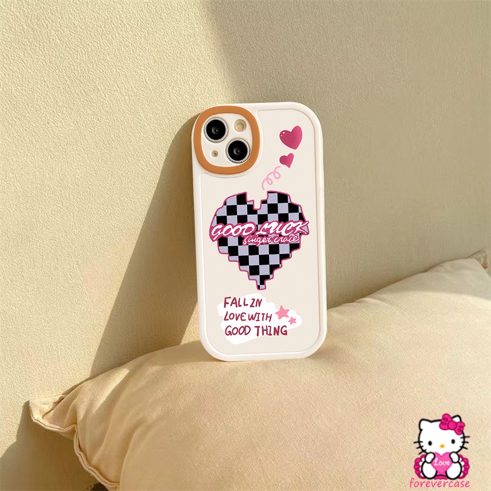 Ins Case Samsung A04 A22 A03s A04s A52S A52 A12 A71 Lucu A23 A13 A32 A03s A72 M23 A20 Smile Kartun A51 A71 Cinta Hati A20S A10S A30S A50 A11 A31 A21S Papan Catur Tpu Soft Cover