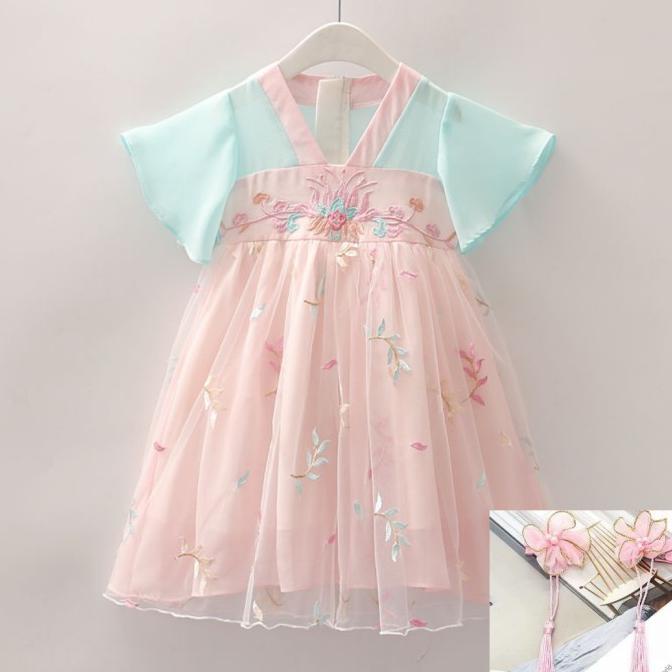 dress hanbok anak perempuan / Baju adat korea china /hanfu anak import