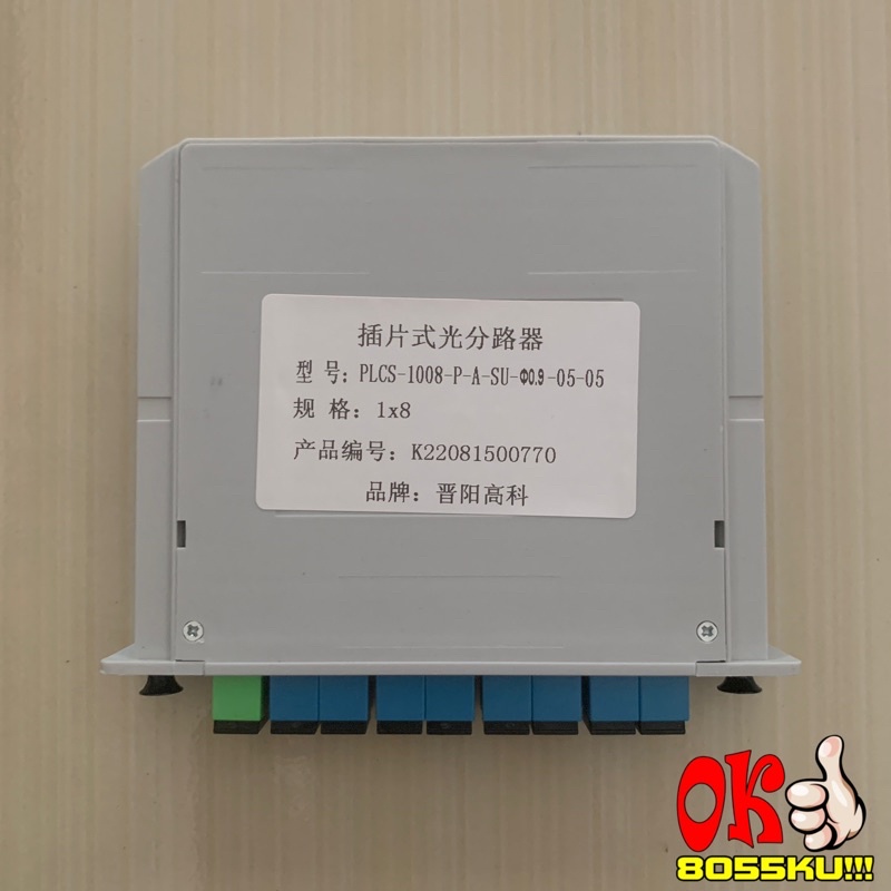 Pasif Splitter 1:8 BOX SC UPC Pasif 1x8 SC UPC Kotak Fiber Optic FO