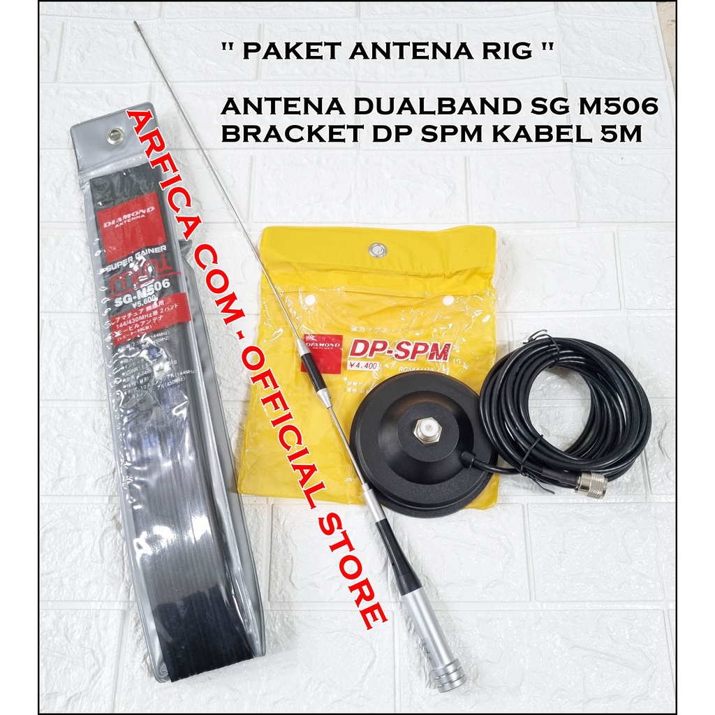 ANTENA RIG DUALBAND SG M506 DP SPM FULLSET - ICOM 2730A ALINCO DR 735 DR 638 DUALBAND FULLSET