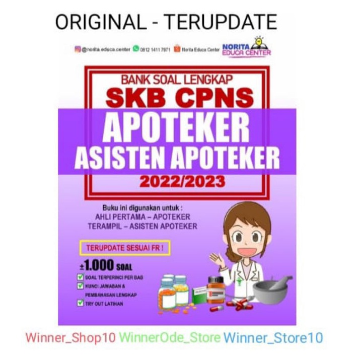 Buku SKB APOTEKER-ASS APT CPNS 2022-2023||Spesiel Refiew FR-Terupdate+Bonus ebook PDF