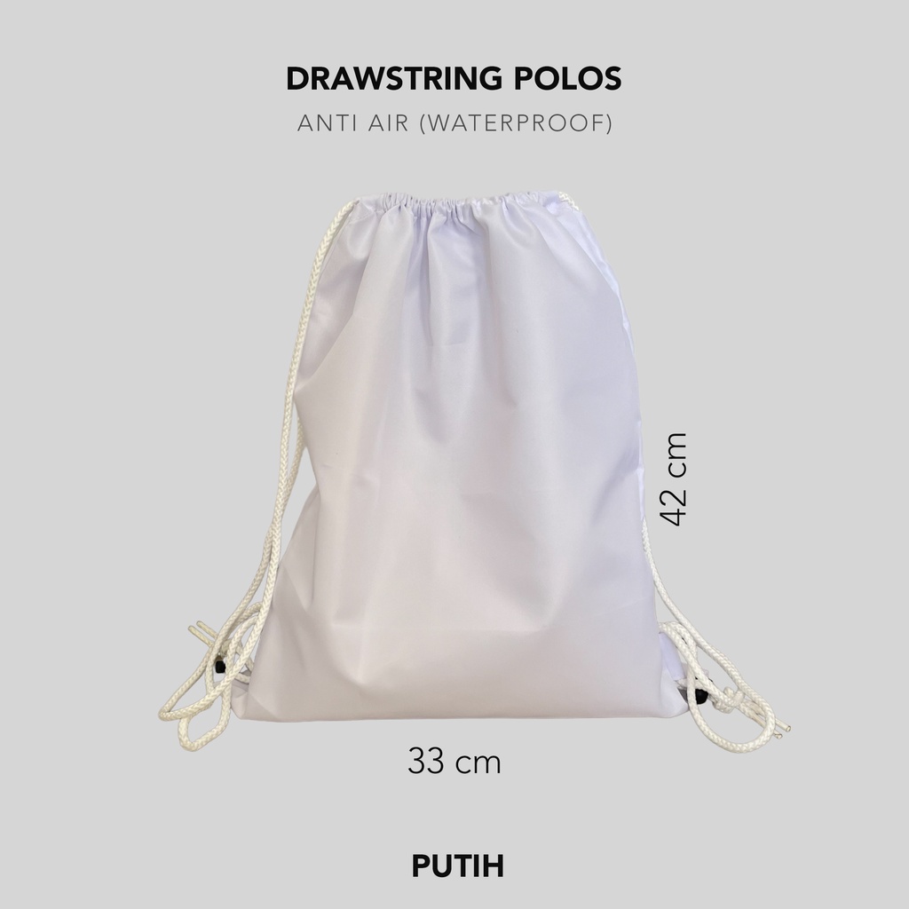 (SAKO) - RANSEL SERUT DRAWSTRING POLOS  ANTI AIR 33X42 CM