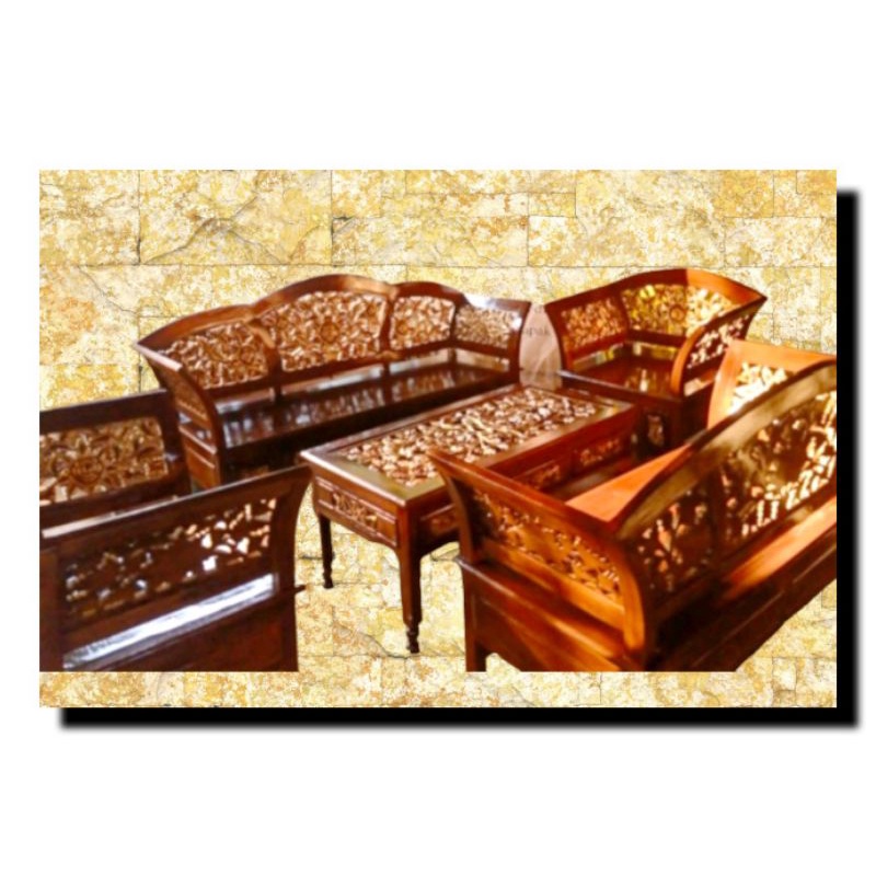 KURSI KARTINI KURSI TAMU JATI UKIR JEPARA