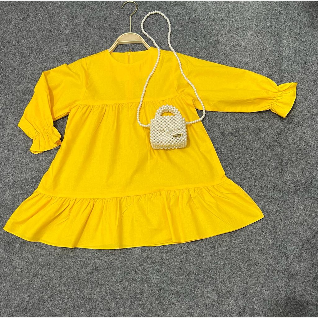 Jimmedy.id - Dress Anak Perempuan Simple Bahan Katun Umur 3-8 Tahun