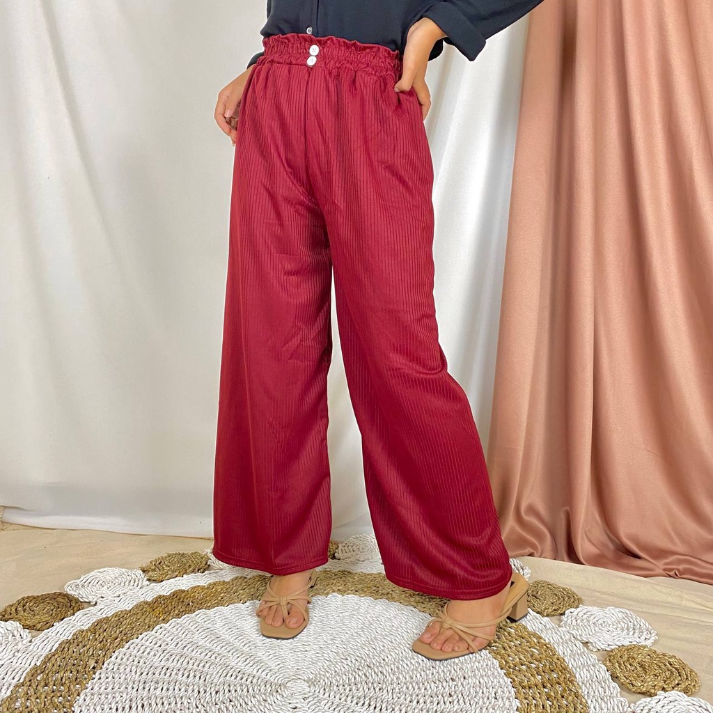 KULOT BASIC RIB KNITT VARIASI DOUBLE KANCING/KULOT KANCING RAJUT