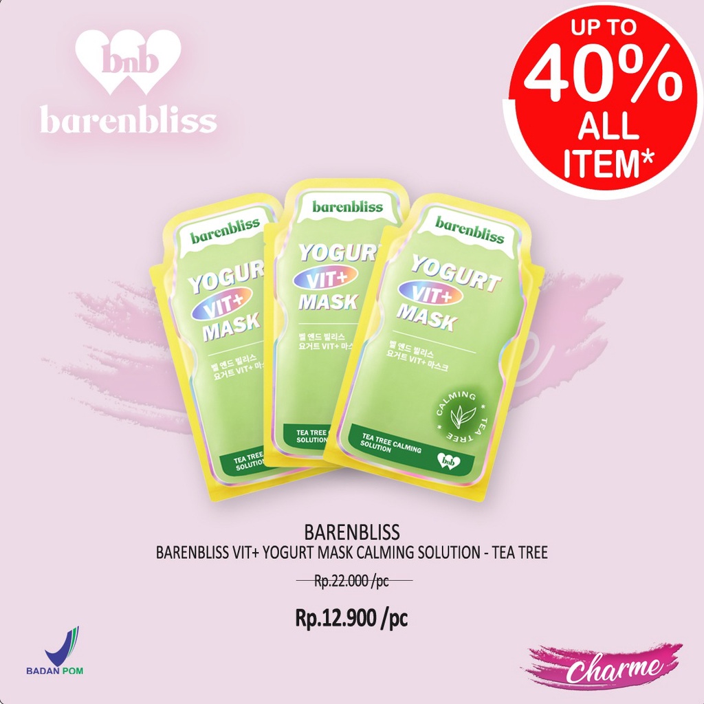 (READY &amp; ORI) BARENBLISS Vit+ Yogurt Mask Brightening Calming Solution