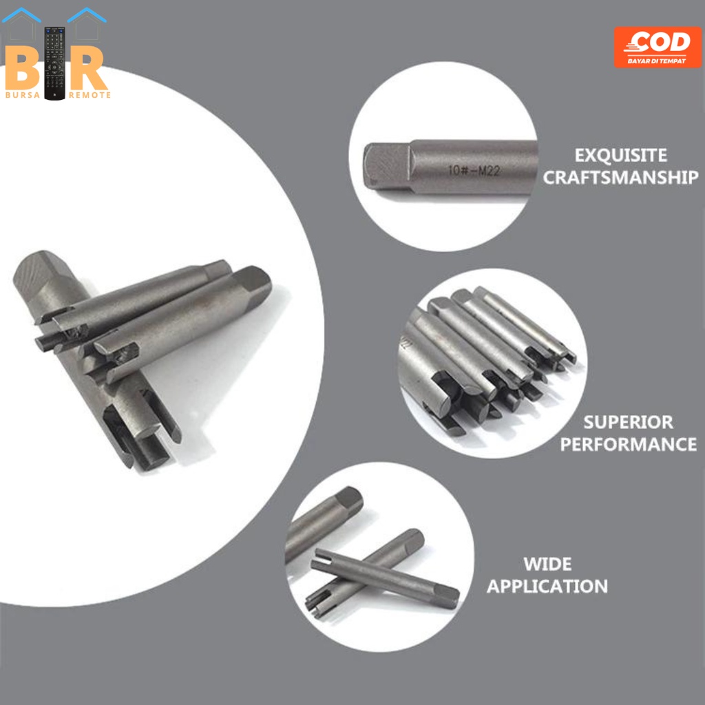 Screw Tap Extractor Remover Baut Sekrup Alat Penghapusan Remover Tools Drill Bit With 3/4 Claw Metric M3-M12