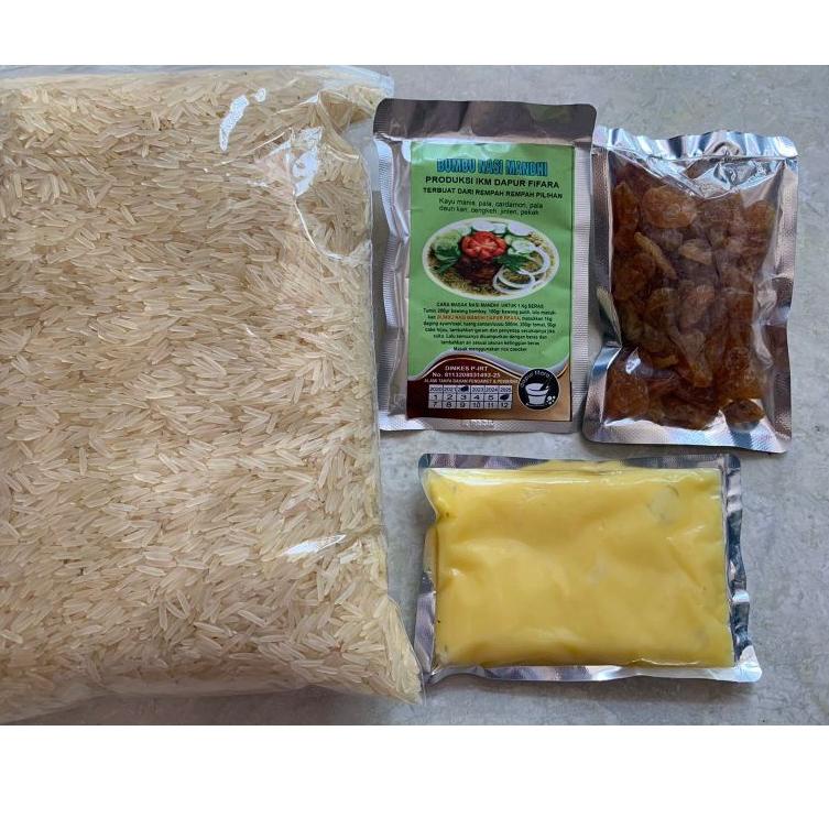 

SALE MURAH ' PAKET BERAS BASMATI, BUMBU, MINYAK SAMIN & KISMIS, bisa buat 12-14 porsi .,.,.,..,