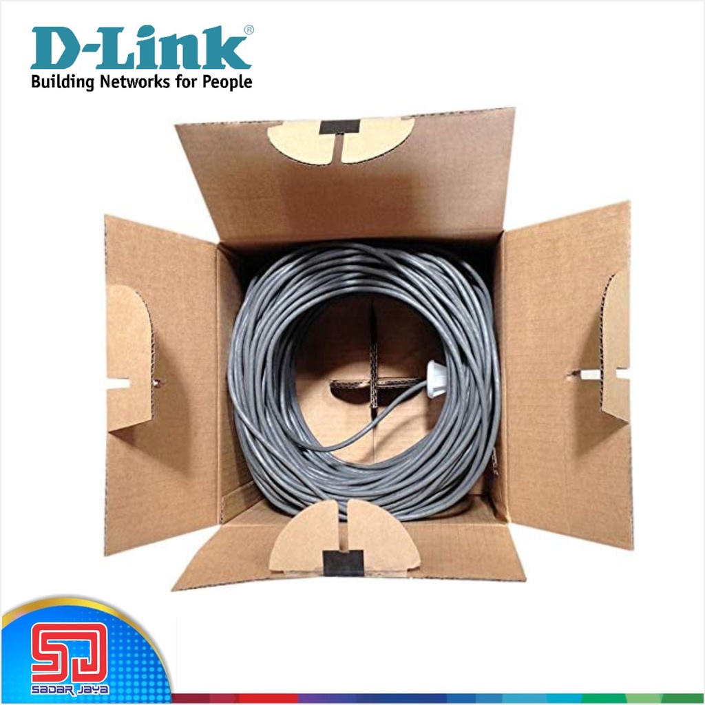 D-Link Solid Kabel LAN CAT6 UTP Jaringan Internet Roll 305meter 23AWG