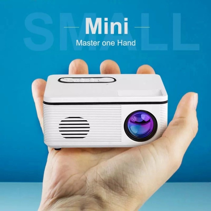 Mini Projector 600Lumens 1080P Full Hd Wifi Android Home Beamer Video