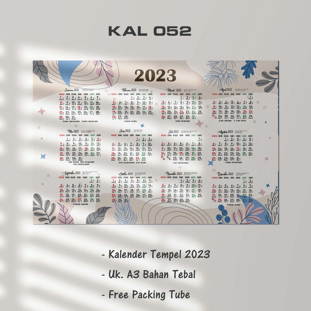 

Artomaringi Kalender Dinding 2025 / Kalender Tempel Custom KAL52