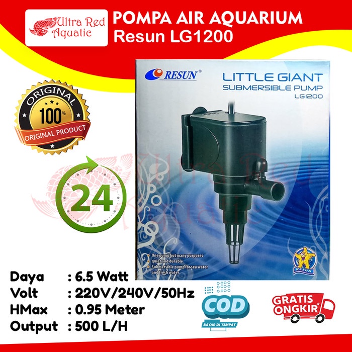 Resun Little Gaint Pompa Air Celup Aquarium LG-1200 LG1200 Aquascape