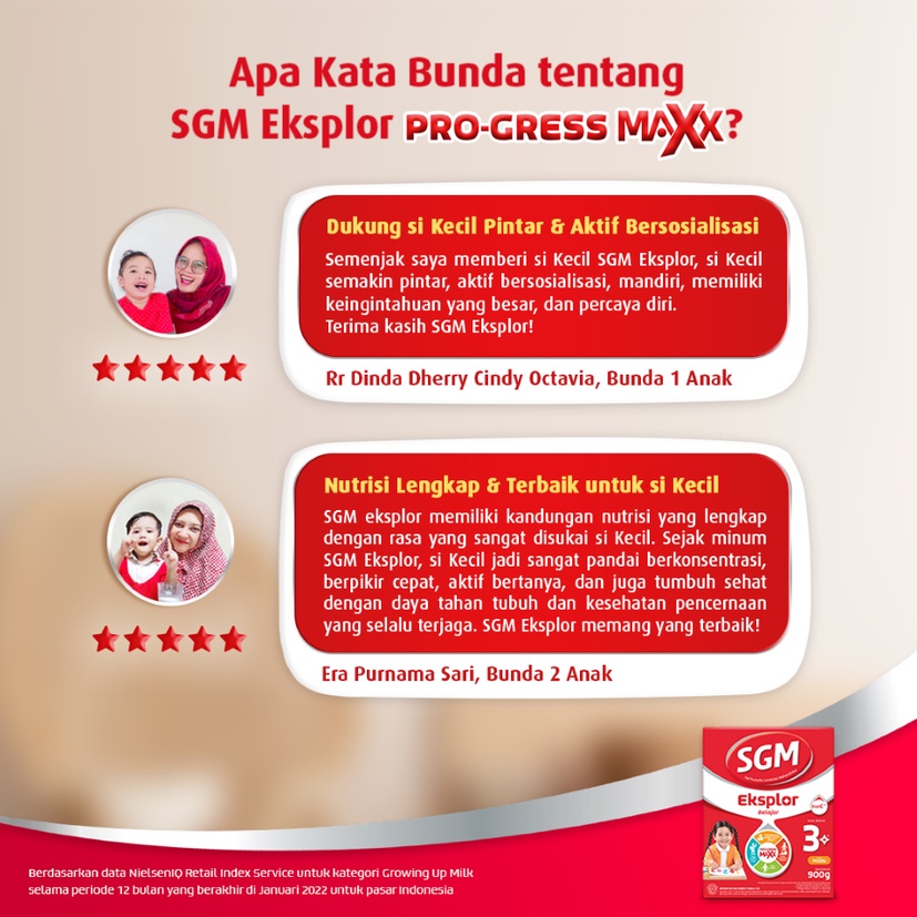 SGM Eksplor Belajar 3+ Pro-GressMaxx Vanilla Susu Bubuk 900 gr