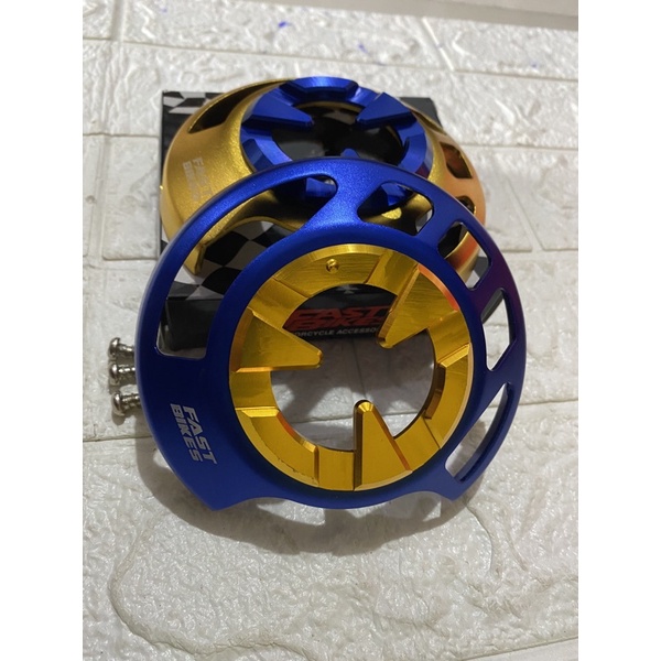 Tutup Kipas Cnc FAST BIKES Universal Buat Beat,Vario,Scoopy,Fino,Mio,Nouvo Full Cnc Two Tone