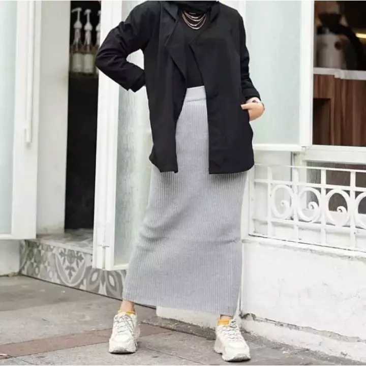 ROK SPAN RAJUT TERBARU PREMIUM JUMBO