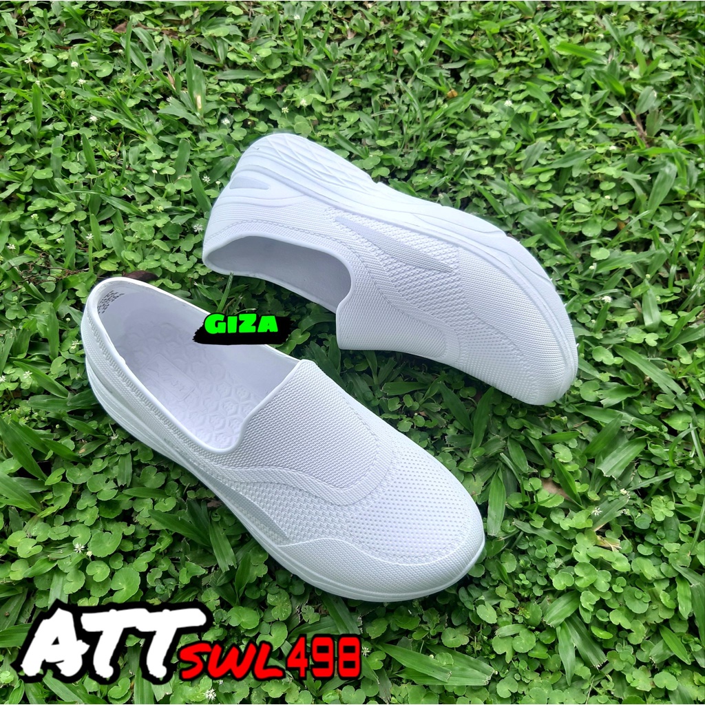 Sepatu Sneakers Wanita Bahan Karet Tanpa Sambungan Sepatu Flat Perempuan Elastis Anti AIR