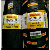 ban motor sport PIRELLI ROSSO SPORT 120/70-17 & 100/80-17 TUBELESS BAN NINJA RR