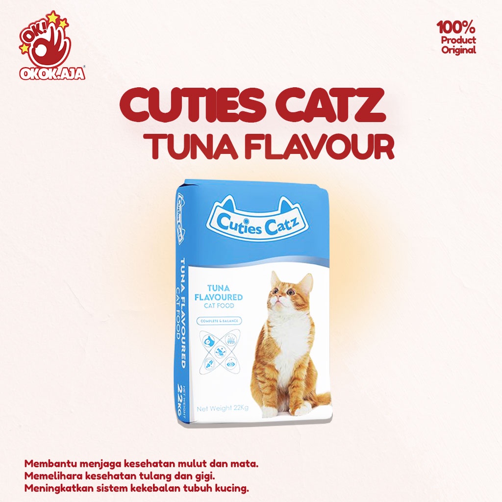 Makanan Kucing kering Premium Cuties Cat 22kg (Ekspedisi)