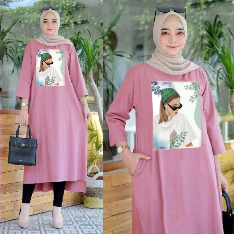 FF LONG TUNIK HIJAB COLABORATION TUNIK WANITA TERBARU 17