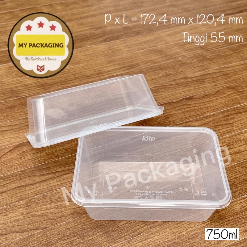 Thinwall 750 ml KAKU - 25buah / Container Microwave / Kotak Makan / wadah plastik / toples 750ml